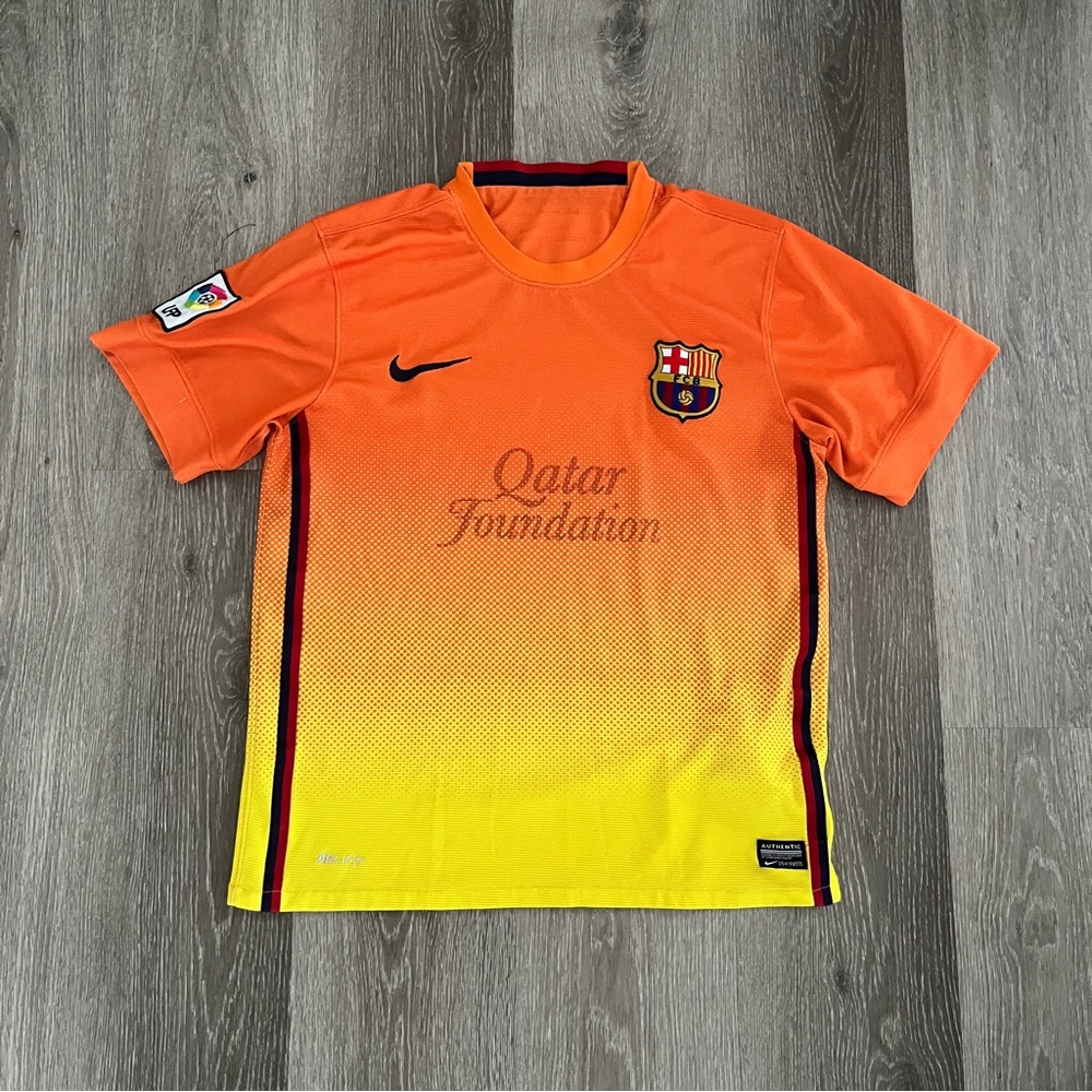 Nike Yellow and Red Authentic Jersey